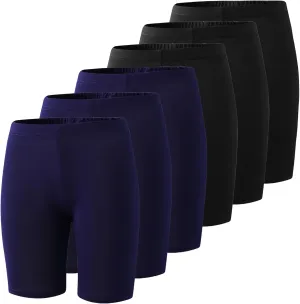 6-Pack Girls' Compression Spandex Shorts for 4-12-Year-Olds | Athletic Wear for Gym, Dance, Yoga, Volleyball & Bike Riding