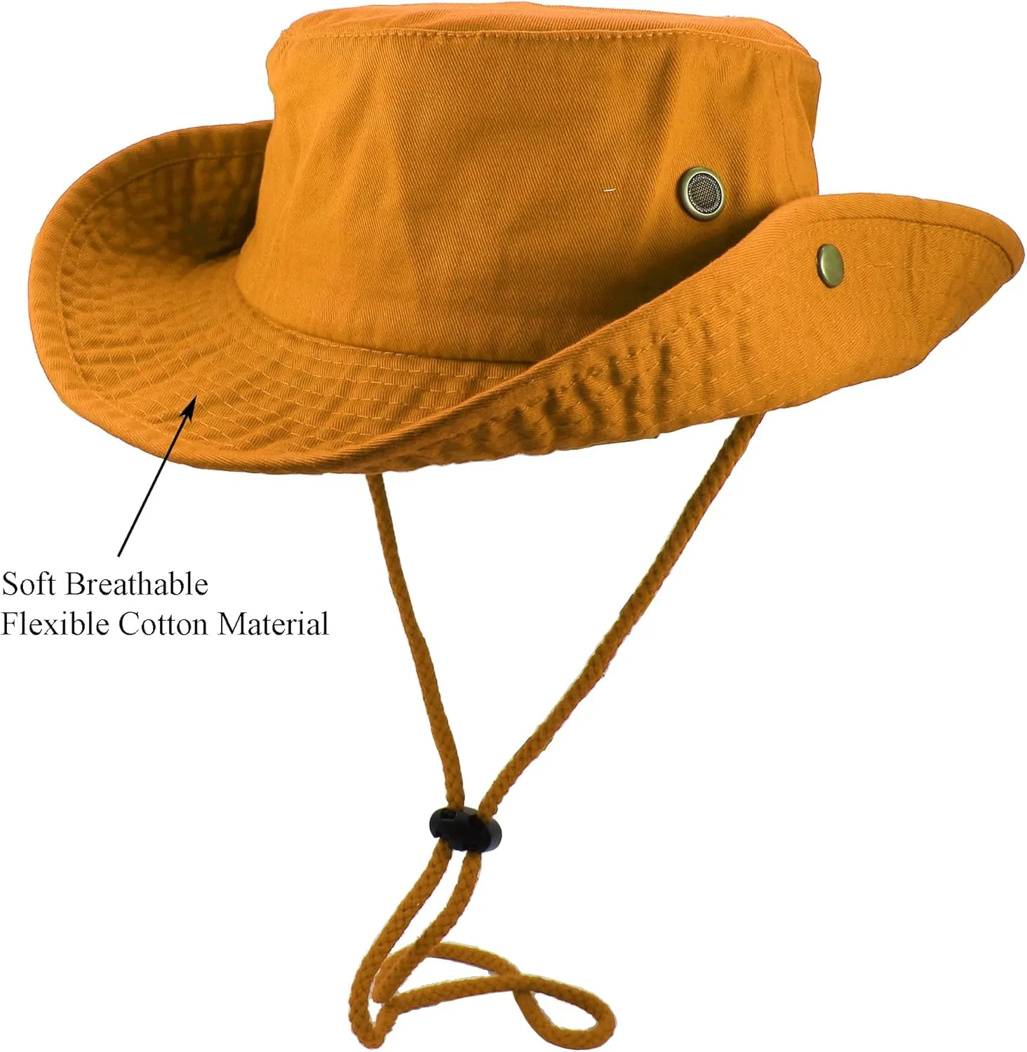 Gelante 100% Cotton Stone-Washed Adjustable Bucket Safari Boonie Sun Hats