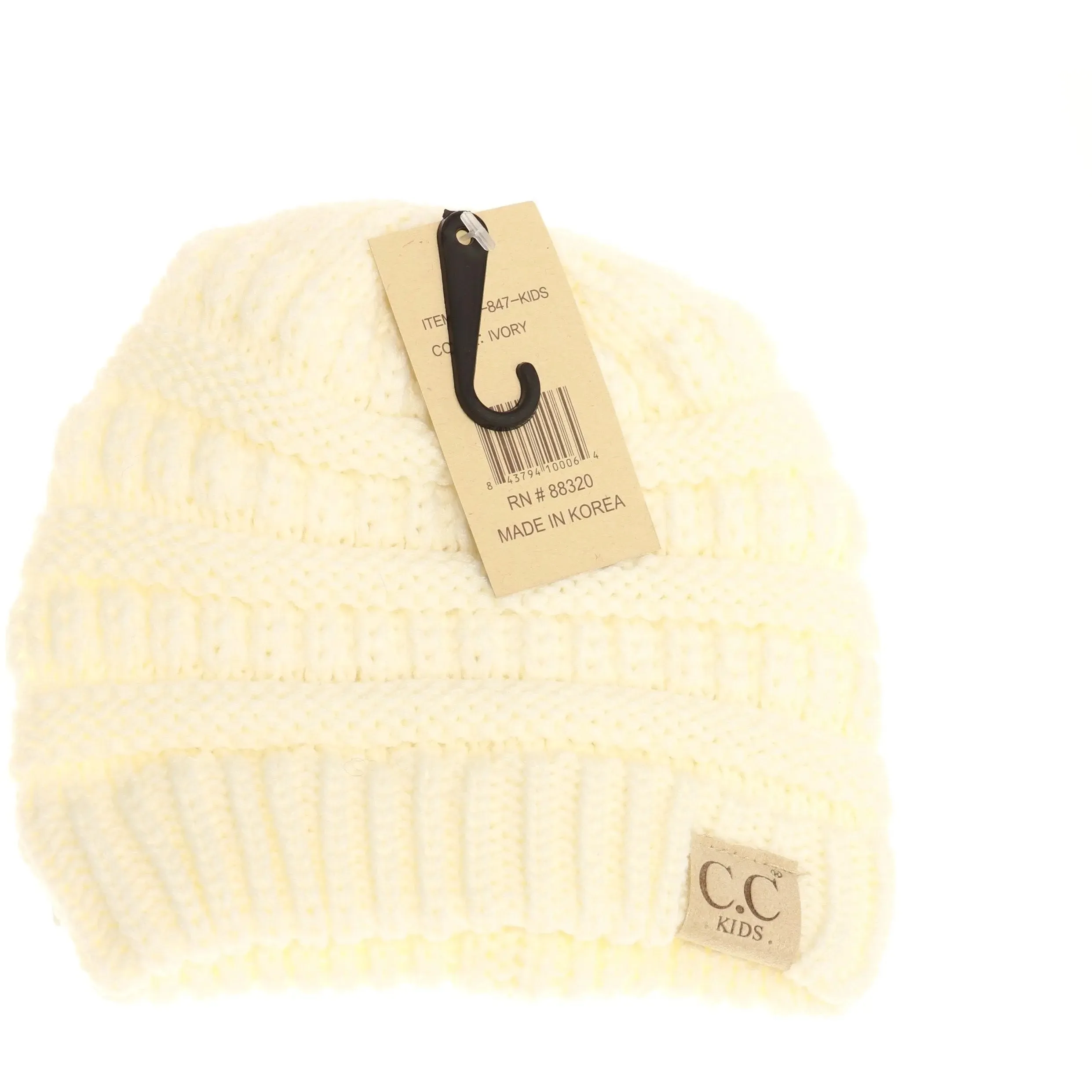 Kids' Solid CC Beanie – Cozy & Trendy Cold-Weather Essential
