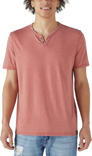 Lucky Brand Men's Venice Burnout Notch Neck Tee