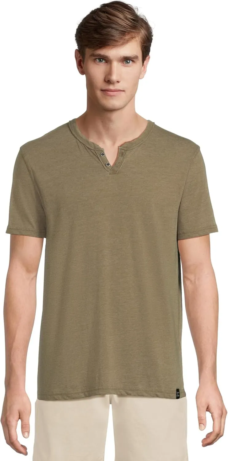 Lucky Brand Men's Venice Burnout Notch Neck Tee