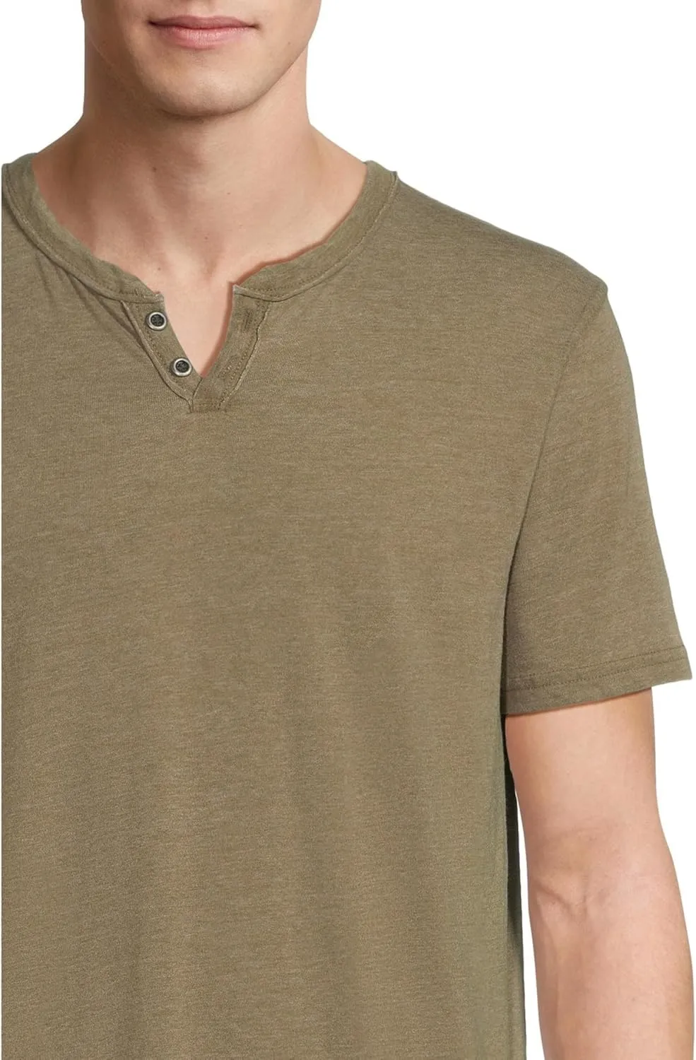 Lucky Brand Men's Venice Burnout Notch Neck Tee