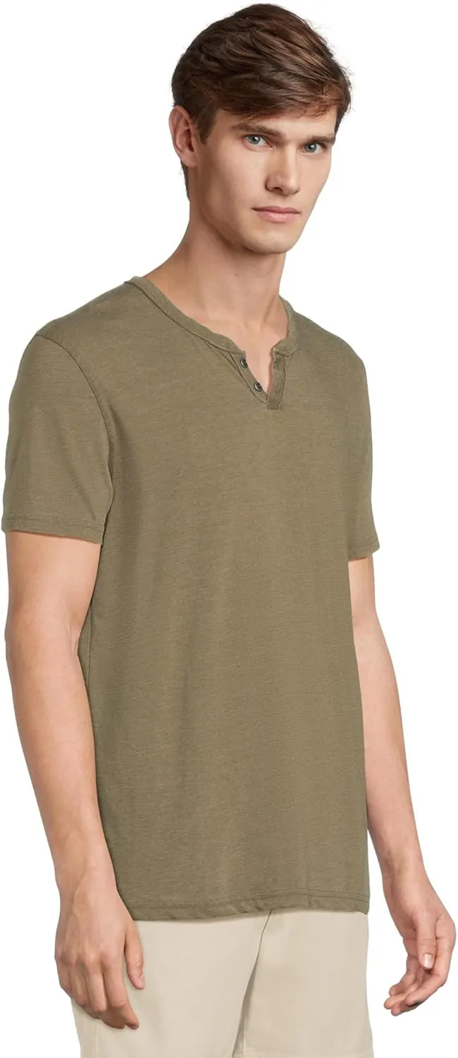Lucky Brand Men's Venice Burnout Notch Neck Tee