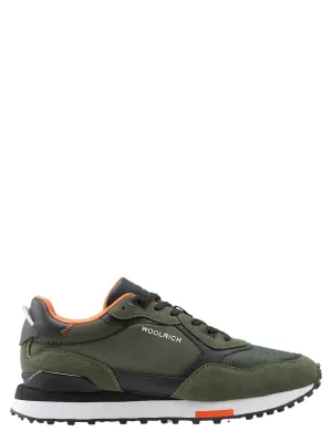 Retro Sneakers in pelle con dettagli in nylon