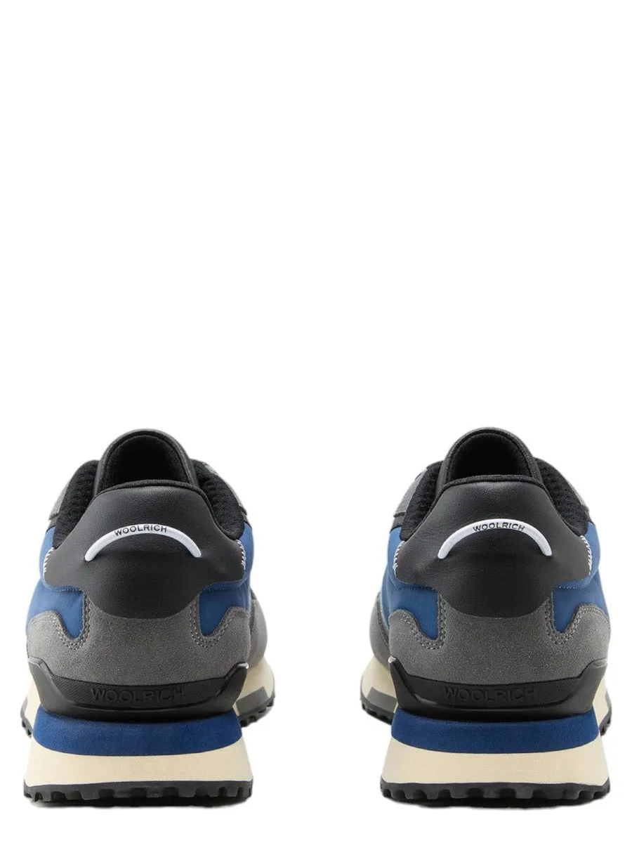 Retro Sneakers in pelle con dettagli in nylon