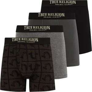 True Religion Mens Boxer Briefs Cotton Stretch Underwear for Men Pack of 4