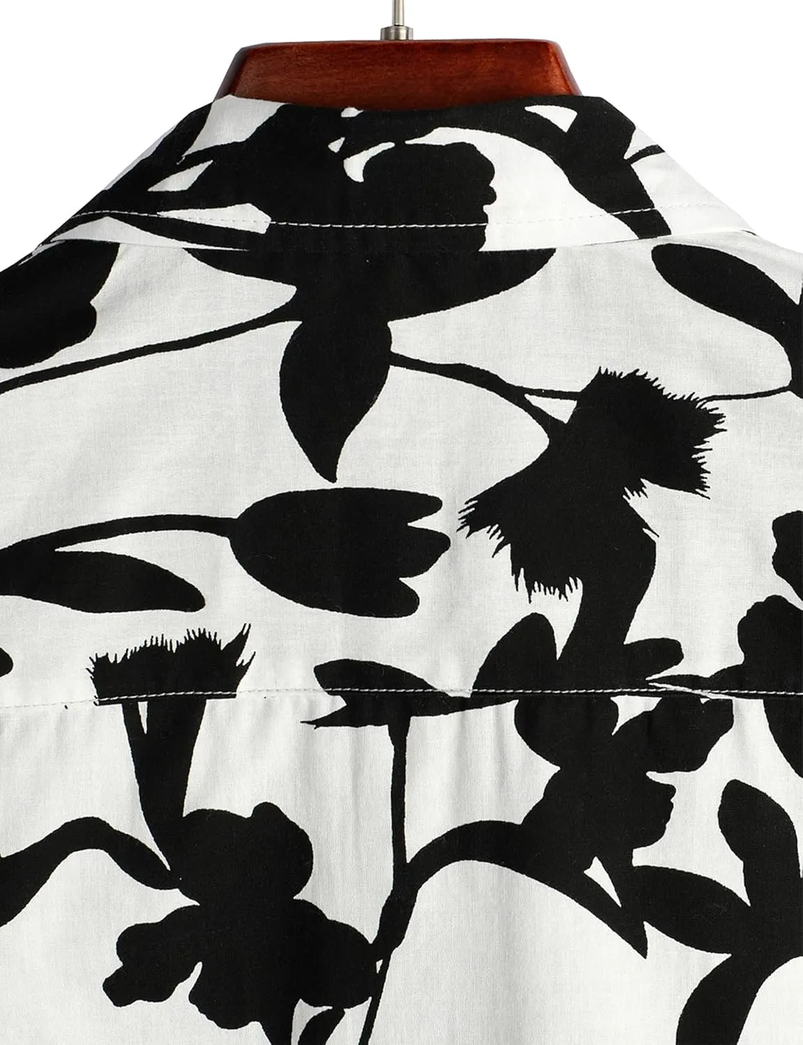 VATPAVE Mens 100% Cotton Hawaiian Shirts Floral Short Sleeve Button Down Shirts Summer Beach Shirts